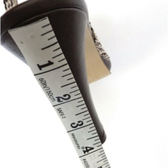 Via Condotti  Tweed Pom Pom Sling-back Peep-toe Sandals Brown 8 - Picture 8 of 11